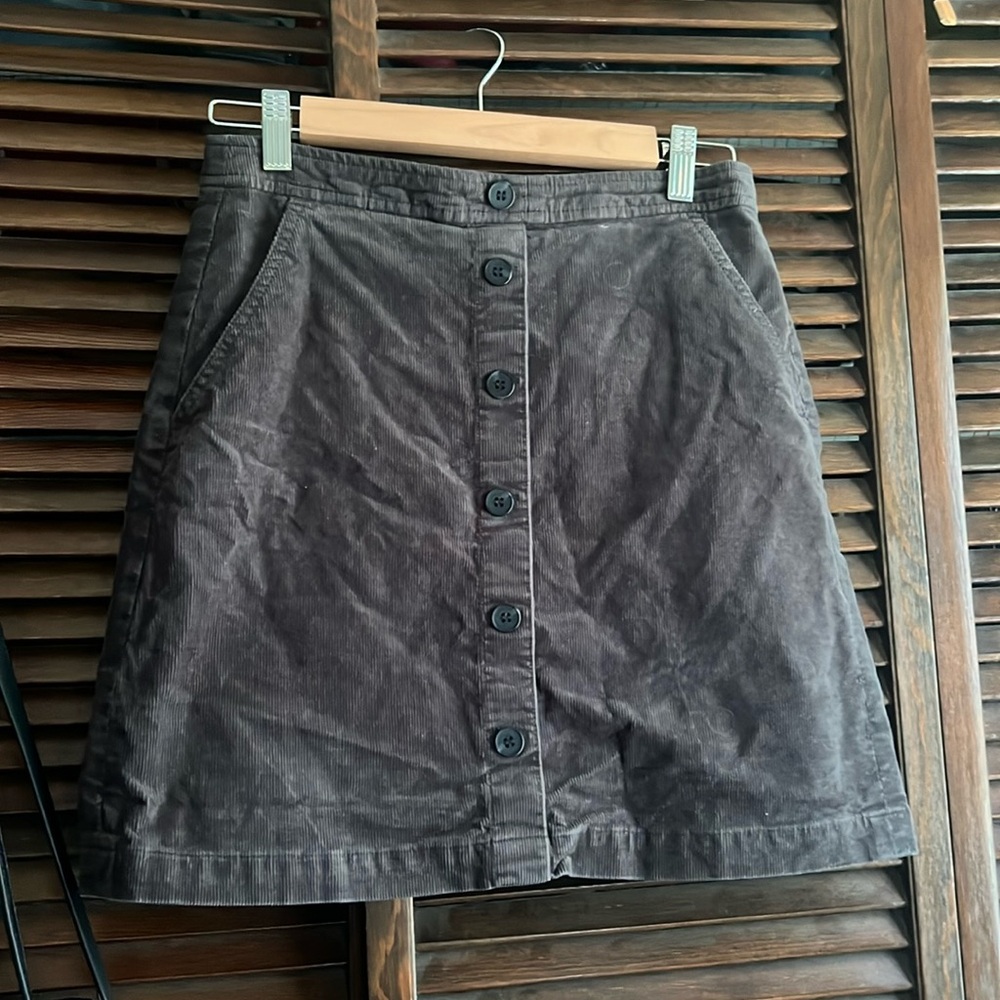 J. Crew grey corduroy skirt size 2!